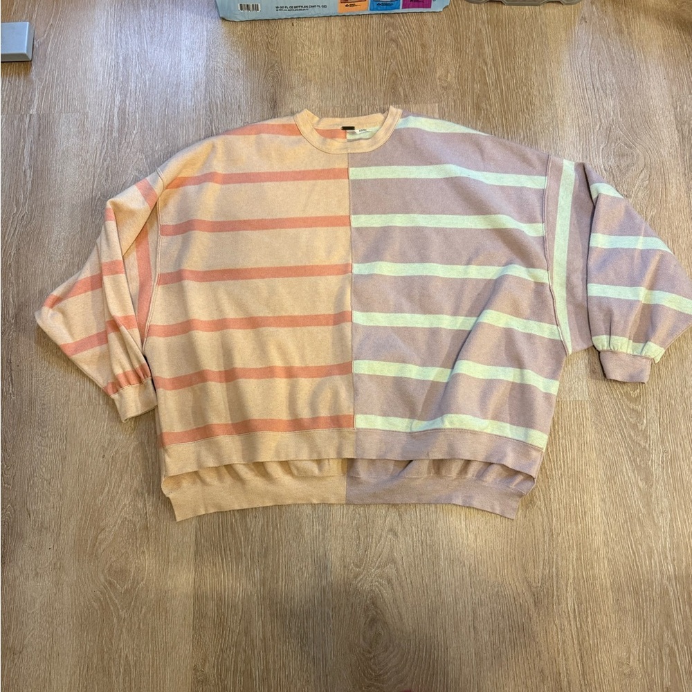 Free People Uptown Stripe Pullover Small - Picture 2 of 6